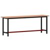vidaXL Radni stol 220x55x81,5 cm od masivne bukovine i metala