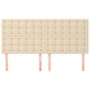 vidaXL Uzglavlje krem boje 160x5x118/128 cm tkanina