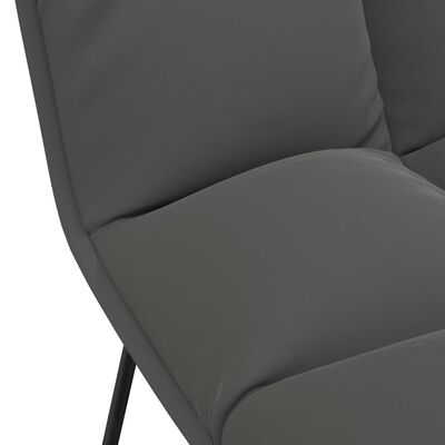 vidaXL Stolica za opuštanje s metalnim okvirom tamnosiva baršunasta