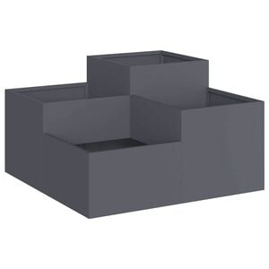 vidaXL Vrtna saksija Antracit 80 x 80 x 48 cm Čelik