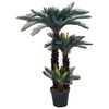vidaXL Umjetna cikas palma s posudom zelena 125 cm
