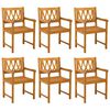 vidaXL Vanjska klupa 6 pcs Prirodna 56 x 55,5 x 90 cm