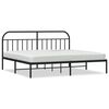 vidaXL Metalni okvir za krevet s uzglavljem crni 193x203 cm