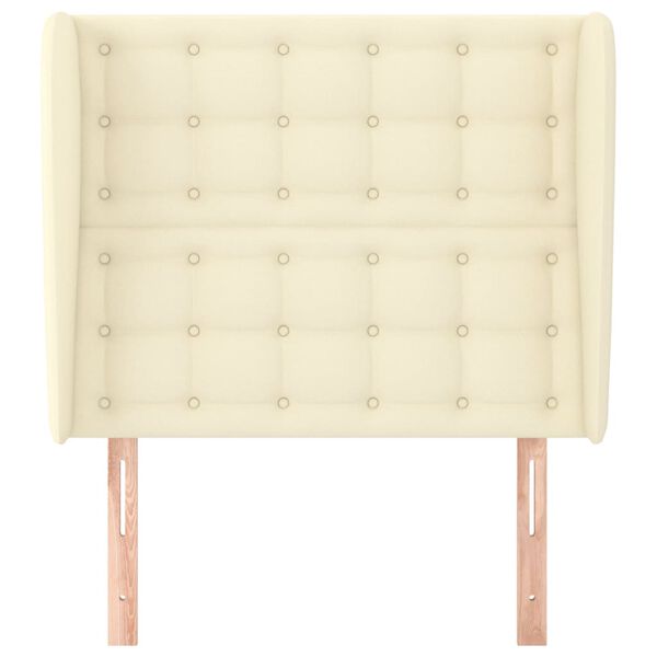 vidaXL Uzglavlje s u&scaron;ima krem 103x23x118/128 cm od umjetne kože