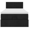 vidaXL Otomanski krevet s madracem i LED crna 80x200cm tkanina