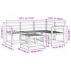 vidaXL Set vanjskih sofa 5 pcs Prirodna Čvrsto drvo akacije