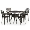 vidaXL 5-dijelni bistro set od lijevanog aluminija brončani