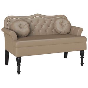 vidaXL Chesterfield klupa Boja cappuccina 120.5 x 65 x 75 cm
