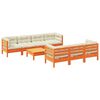 vidaXL 8-dijelni set vrtnih sofa s jastucima vo&scaron;tano smeđi od borovine