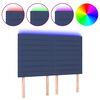 vidaXL LED uzglavlje plavo 144x5x118/128 cm od tkanine