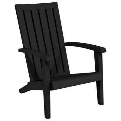 vidaXL Vrtne stolice Adirondack 2 kom crne od polipropilena