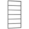 vidaXL Klizna vrata od stakla ESG i aluminija 102 x 205 cm crna
