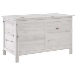 vidaXL Vrtna kutija za pohranu bijela 99x49,5x58,5 cm masivna jelovina