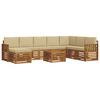 vidaXL Set vanjskih sofa 9 kom. Prirodna i bež