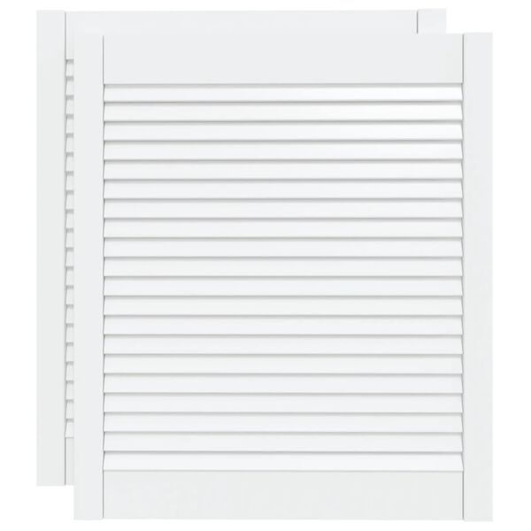 vidaXL Vrata za ormarić re&scaron;etkasta 2 kom bijela 69 x 59,4 cm borovina