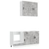 vidaXL Kuhinjska jedinica PORTO 5 pcs Betonska siva Konstruirano drvo