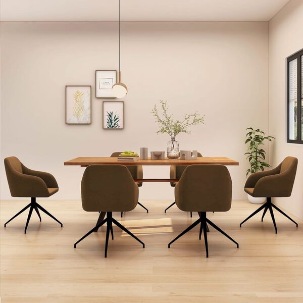 vidaXL Blagovaonske stolice 6 kom smeđe bar&scaron;unaste