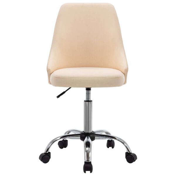 vidaXL Uredske stolice od tkanine s kotačima 2 kom krem