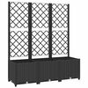 vidaXL Vrtna žardinjera s re&scaron;etkom crna 120x40x136 cm PP
