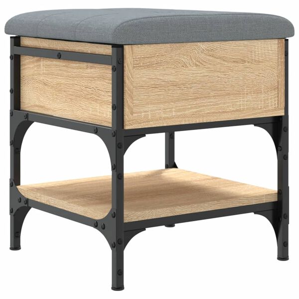 vidaXL Klupa za cipele boja hrasta 42x42x45 cm konstruirano drvo