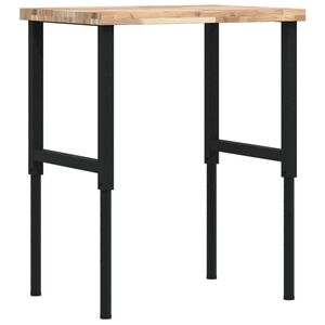 vidaXL Radni stol 80x60x(73-99,5) cm masivno drvo bagrema pravokutni