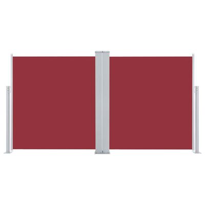 vidaXL Uvlačiva bočna tenda 120 x 600 cm crvena