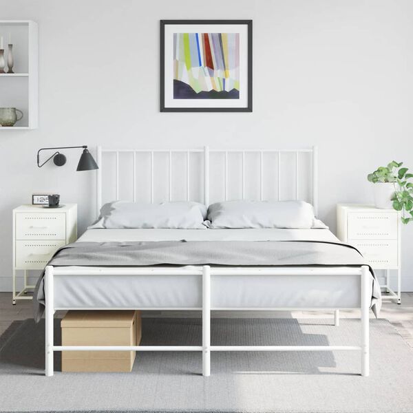 vidaXL Noćni ormarići 2 kom bijeli 36 x 39 x 60,5 cm čelični