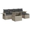 vidaXL 6-dijelni set vrtnih sofa od poliratana s jastucima svjetlosivi
