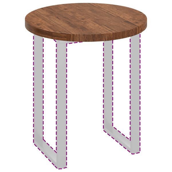 vidaXL Gornji dio stola Svijetlosmeđa &Oslash; 70 x 4 cm Čvrsto Hrastovo Drvo