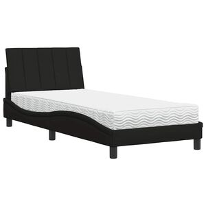 vidaXL Krevet s madracem Hanko crni 80 x 200 cm od tkanine