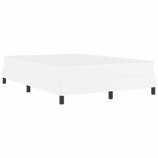 vidaXL Krevetna konstrukcija Čista bijela 140 x 200 cm tkanina