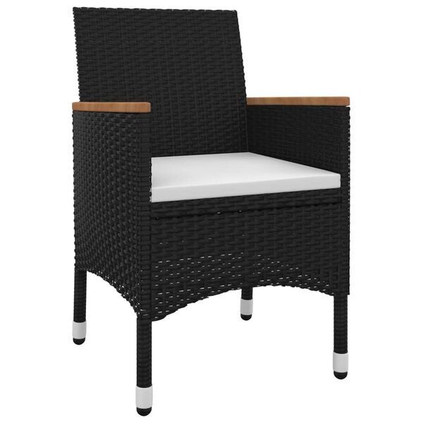 vidaXL 5-dijelni vrtni blagovaonski set s jastucima poliratan i staklo