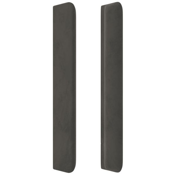 vidaXL Uzglavlje s u&scaron;ima tamnosivo 183x16x118/128 cm bar&scaron;unasto