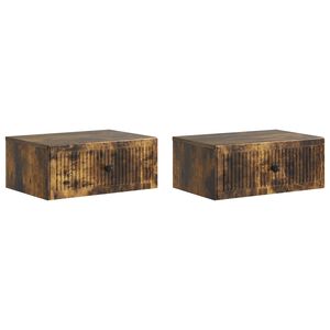 vidaXL Noćni ormar s ladicama 2 pcs Dimljeni hrast 49 x 34,5 x 20 cm