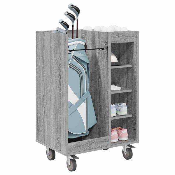 vidaXL Golf ormar s kotačem Jednobojno Siva Sonoma 65 x 45 x 98 cm