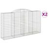 vidaXL Lučne gabionske ko&scaron;are 2 kom 300x50x160/180cm pocinčano željezo