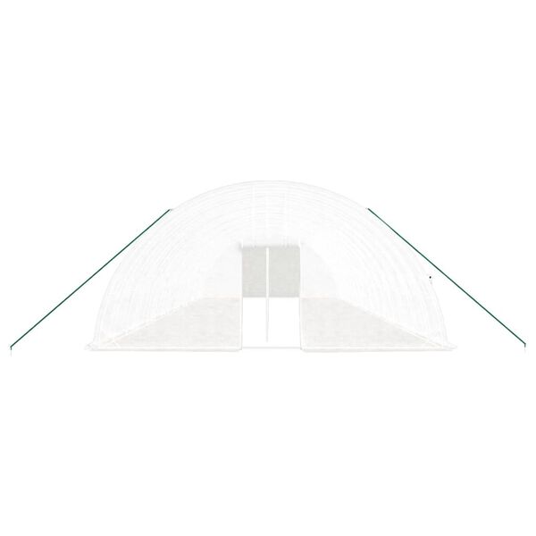 vidaXL Plastenik s čeličnim okvirom bijeli 96 m&sup2; 16 x 6 x 2,85 m