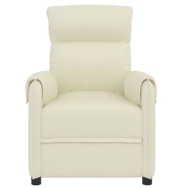 vidaXL Masažna fotelja od umjetne kože krem