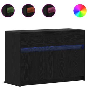 vidaXL TV ormar 91 x 34 x 61 cm Crni hrast Konstruirano drvo