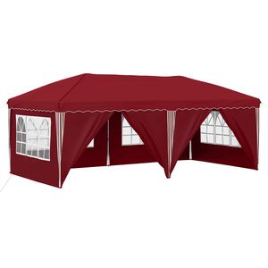 vidaXL Rastezljivi &scaron;ator za zabave 575 x 288 x 245 cm Tamno crvena