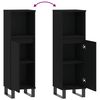 vidaXL Kupaonski ormarić crni 30x30x100 cm konstruirano drvo
