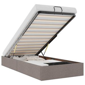 vidaXL Otomanski okvir kreveta bez madraca smeđe-sivi 80x200cm tkanine