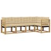 vidaXL Set vanjskih sofa 5 kom. Bijela i bež
