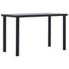 vidaXL Blagovaonski stol crni i siva boja betona 120 x 60 x 75 MDF