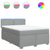 vidaXL Krevet box spring s madracem svjetlosiva 160x200 cm tkanina