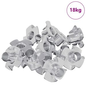 vidaXL Urezana T-matica 7200 pcs Srebrno M6 mm Čelik