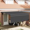vidaXL Skrovita tenda Žuta i bijela 350 x 250 cm Aluminij i Tkanina