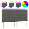 vidaXL LED uzglavlje tamnosivo 200x5x118/128 cm bar&scaron;unasto