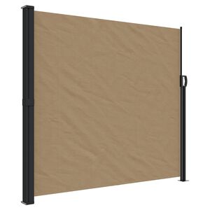 vidaXL Bočna tenda na uvlačenje smeđesiva 180 x 500 cm