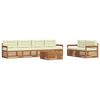 vidaXL Set vanjskih sofa 7 kom. Prirodna i krem